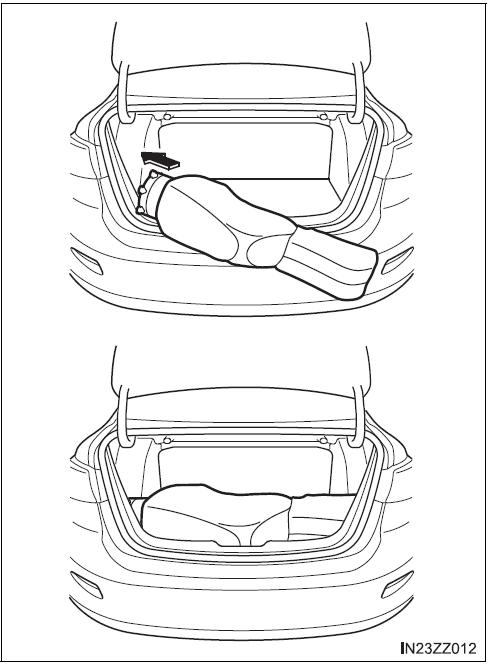 BMW X3. Chargement des sacs de golf